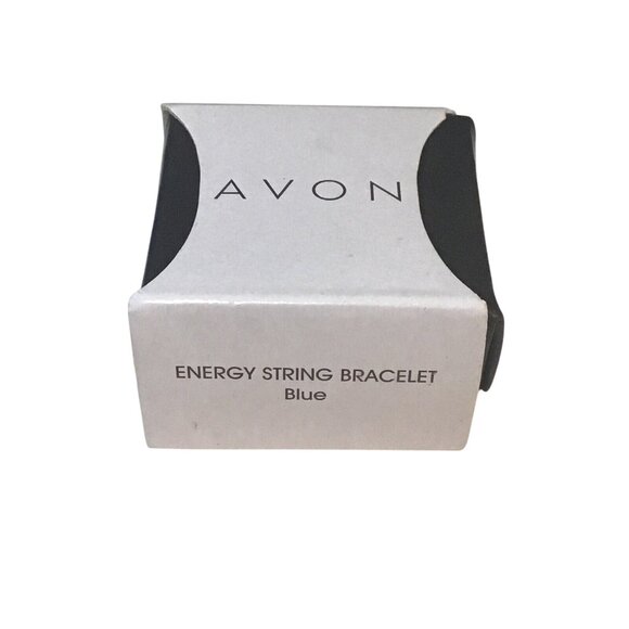 Vintage Avon Blue Energy String Bracelet W/Blue Crystal & Gold (1626-1-2-3) - Picture 5 of 5